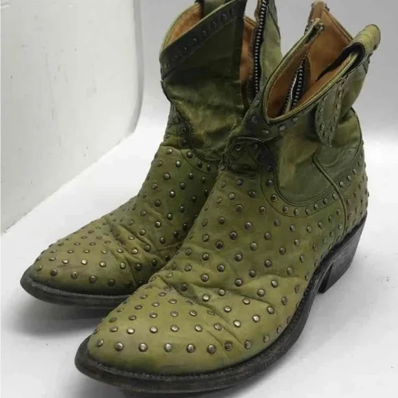 Green Old Gringo Women's Studded Boots Size 8 - Picture 5 of 6